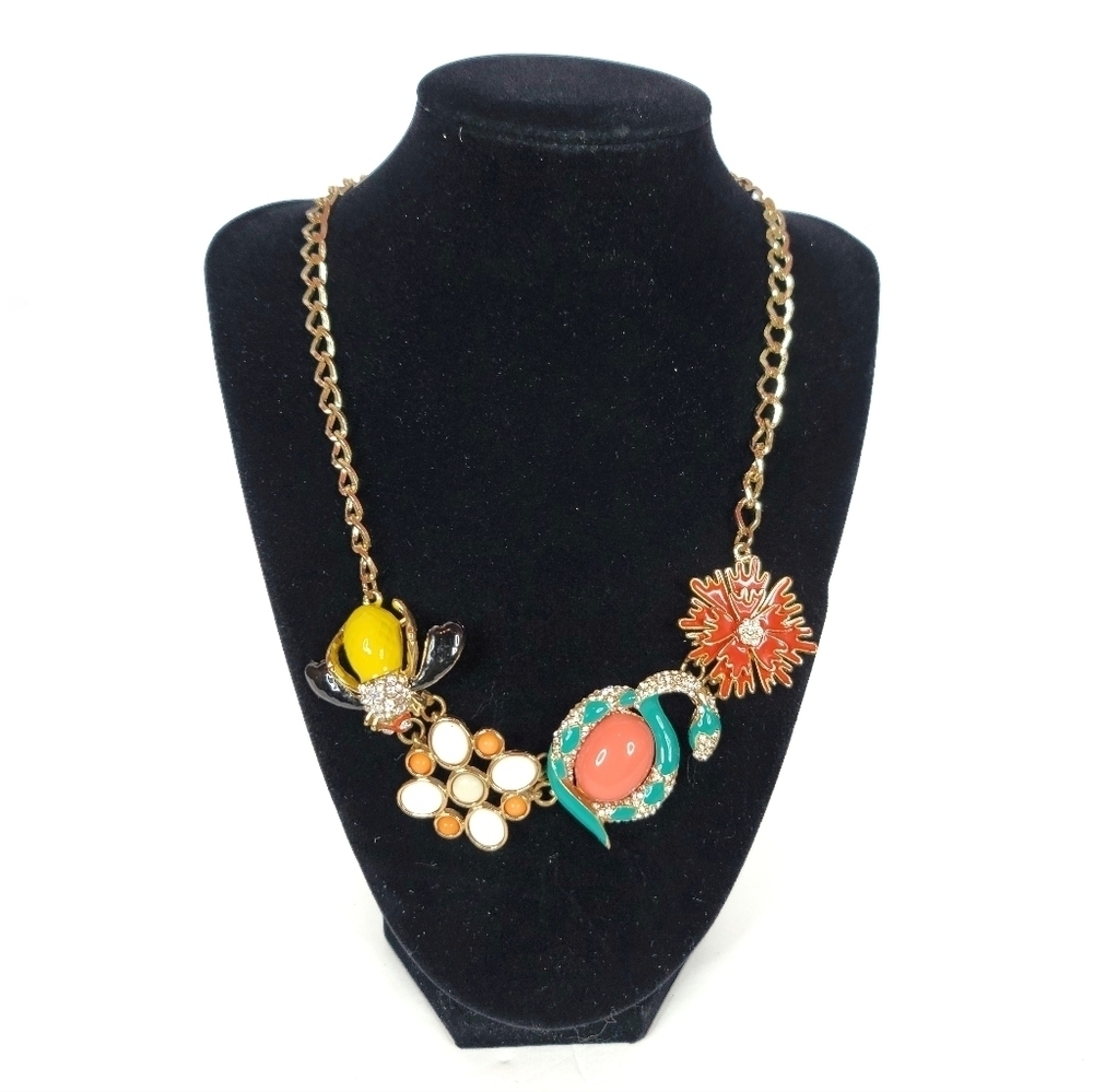 Costume Jewelry Necklace with Bee and Snake